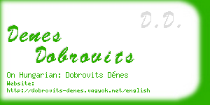 denes dobrovits business card