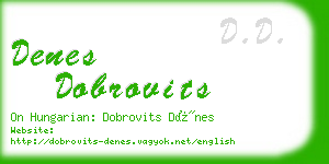 denes dobrovits business card